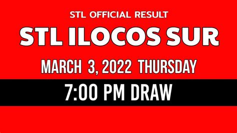 stl ilocos sur 3rd draw today|STL .